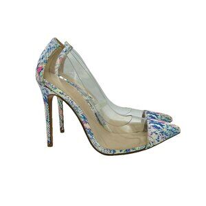 Mix No. 6 Shoes Womens Size 7 M Colorful Aracely High Heels Stiletto Clear Nude